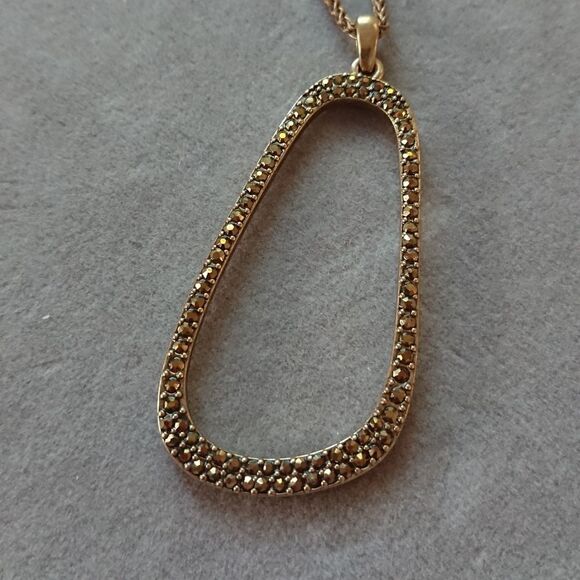 Lucky Brand Necklaces gold plated brass syrup pull chain pedant - Picture 10 of 11